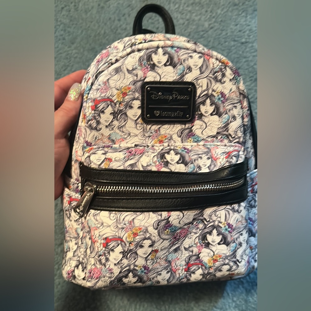 Rare Disney loungefly princess, sketch, mini backpack
